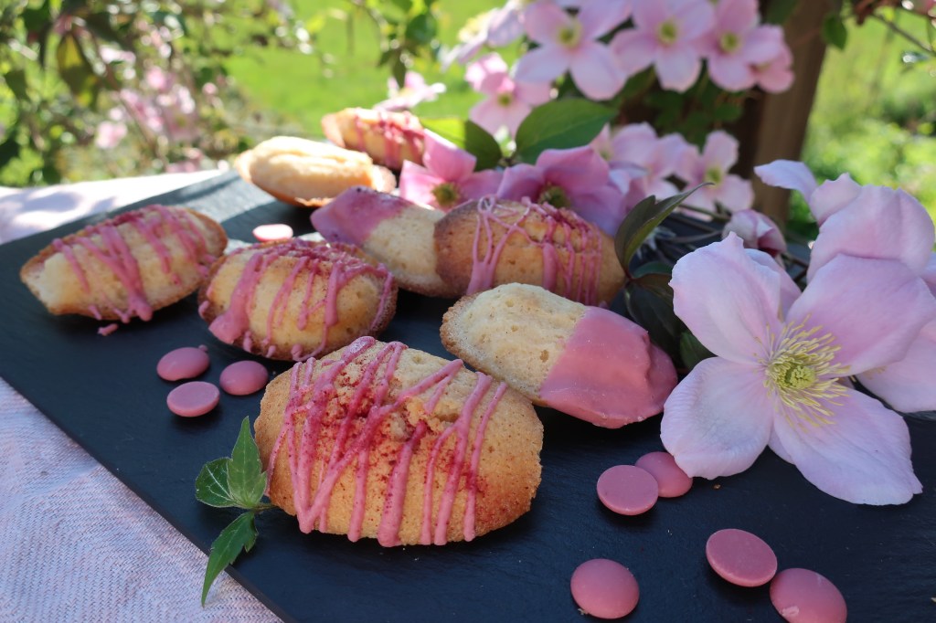 Madeleines mit Ruby&nbsp;Schokolade