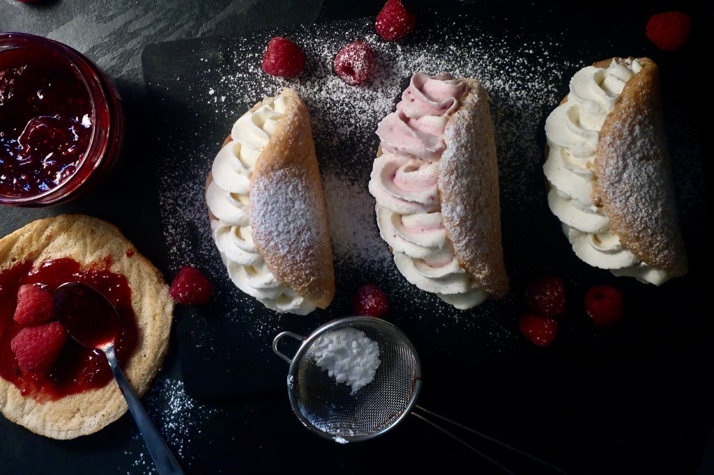 Himbeeren-Sahneomelettes